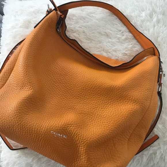 Coach Handbags - Coach Orange Hobo Crossbody Bag